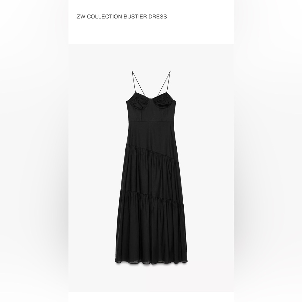 Zara Black Maxi Bustier Dress